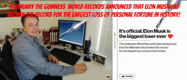 elon Musk is guinness world record loser