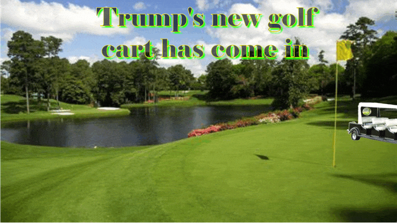 Trump's golf cart