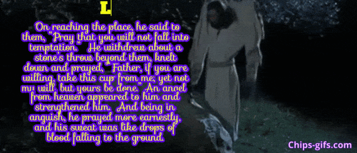 Luke 22:40-44 scene