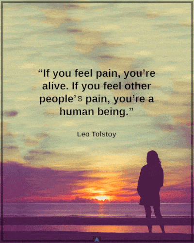 Tolstoy quote-what it is to be human