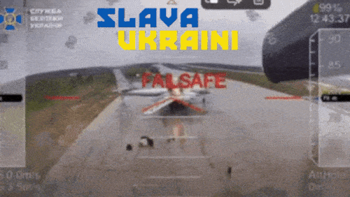 Ukrainian President Zelensky displays playing cards showing Russian bombers being destroyed. The background suggests a strategic and intense environment. The mood is triumphant and determined. Text reads Zelensky's cards Russian bombers taken out.